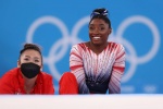 Biles women's balance beam final live high-definition photos
