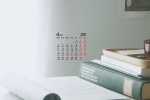 2022年4月简约清新风景日历壁纸