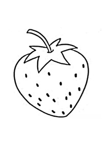 Strawberry simple drawing picture