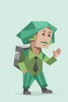 Campaigner personality cartoon image