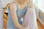 Beautiful lady in white silk stockings sexy dance costume art photo