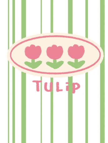 鬱金香卡通可愛手機壁紙