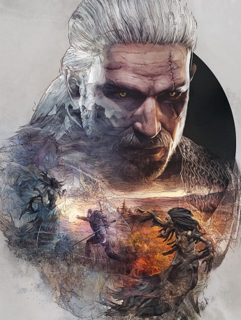 巫师3手绘风炫酷手机壁纸