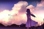 June 2021 two-dimensional animation desktop calendar wallpaper