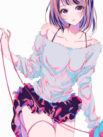 性感美腿动漫少女手机壁纸