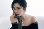 Yang Mi's seductive sexy photo in black gauze starlight skirt