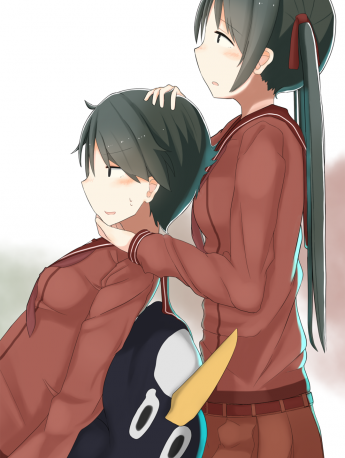 二次元閨蜜美女手機壁紙