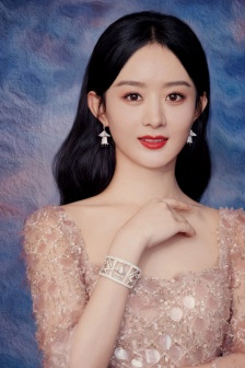 Zhao Liying sexy photo in pink sequined gauze skirt