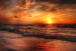 Beautiful beach sunset scenery pictures desktop wallpaper