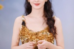 Zhao Liying glamorous and sexy photo in gilt dress