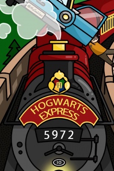 Harry Potter cartoon style mobile wallpaper