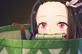 鬼滅之刃灶門禰豆子角色電腦壁紙