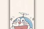 Doraemon simple cute matte mobile wallpaper