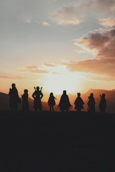 Demon Slayer silhouette mobile wallpaper