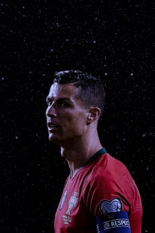 Cristiano Ronaldo starry sky background HD wallpaper