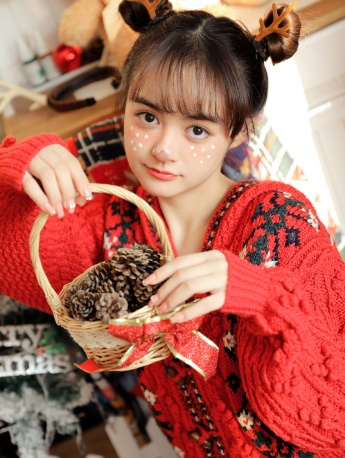 Playful and cute Christmas beauty photo pictures