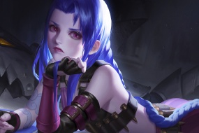 lol mobile game Jinx original painting ultra clear computer wallpaper